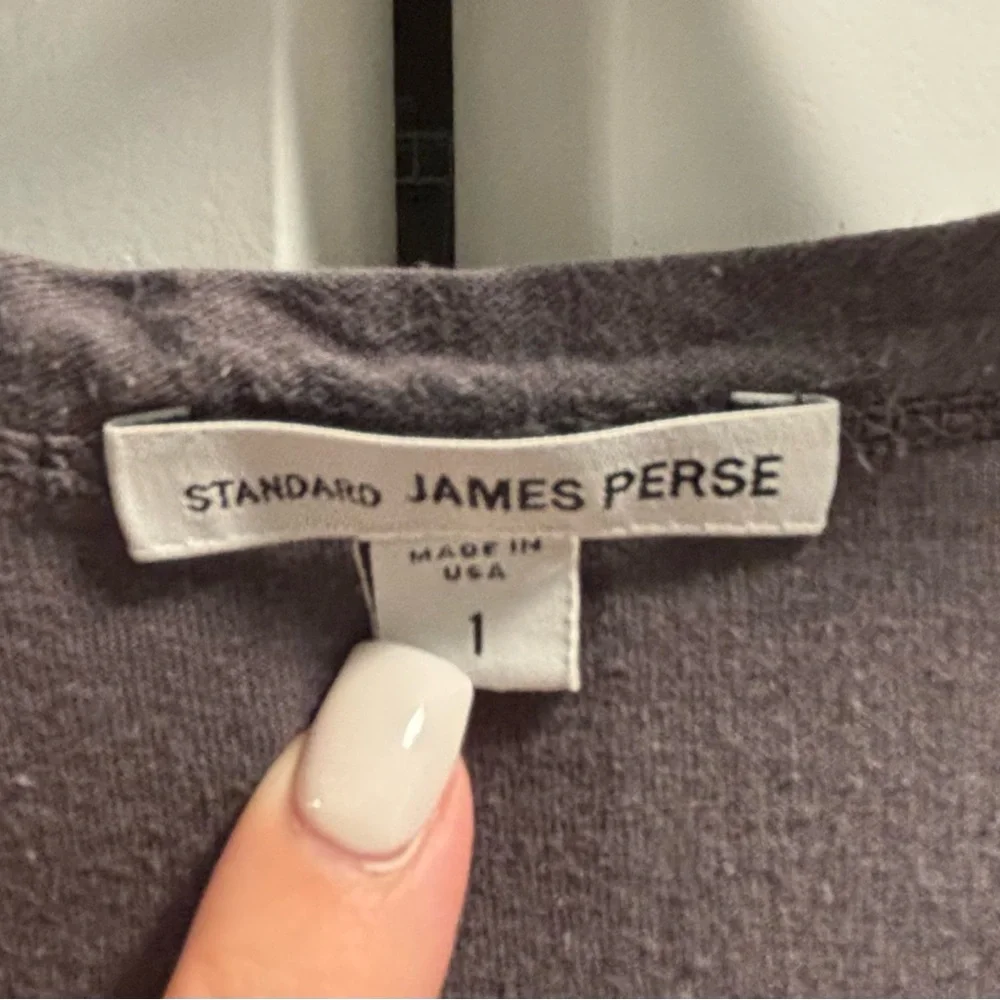 James Perse Gray Knit Stretch V Neck Sleeveless Long Dress Size 1 *Flaw* - Picture 4 of 8